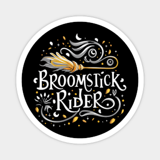 Broomstick Rider - Fantasy Funny Magnet